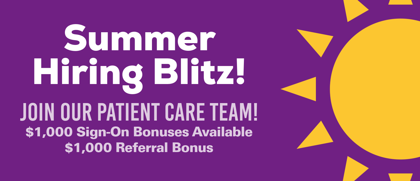 Summer Hiring blitz